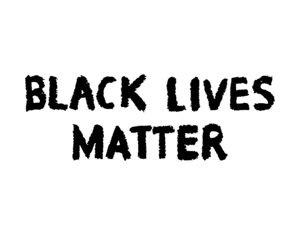 Black Lives Matter Hand Drawn Graffiti Sign Isolated White Background — Stock Vector