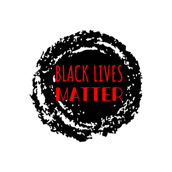 Знак "Black Lives Matter" на чёрном фоне. Текст почерка международного правозащитного движения. Хэштег в соцсетях. Векторная иллюстрация
.