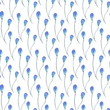 Suluboya çayır çiçekleri, modaya uygun, uçsuz bucaksız bir geçmiş. Tatlı yaz Suluboya kusursuz desen ve hatıra defteri dijital kağıt.