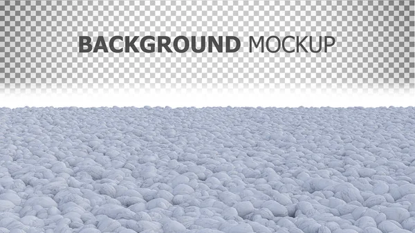 3d rendering image of white color rock garden with copy space an — Stock Photo, Image