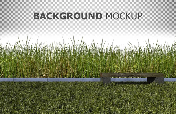 3d renderizado color verde campo de hierbas silvestres — Foto de Stock