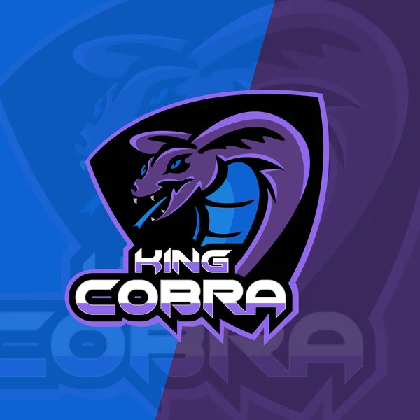 Rei Cobra Logotipo Moderno Esport Ilustrações De Stock Royalty-Free