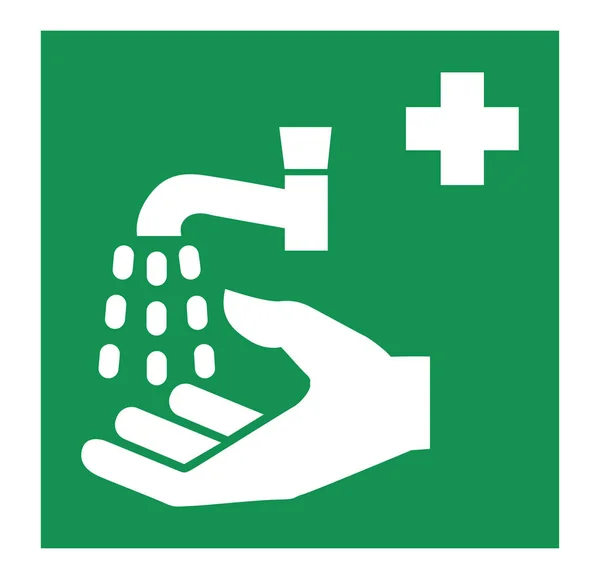 Bezpieczny Znak Wektora Mycia Rąk — Wektor stockowy