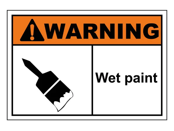 ぬれた塗料のベクトル記号を警告 — ストックベクタ