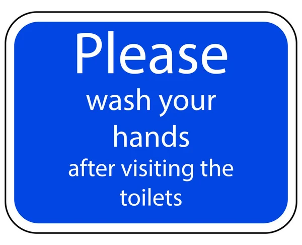 トイレの看板を見た後に手を洗う — ストックベクタ
