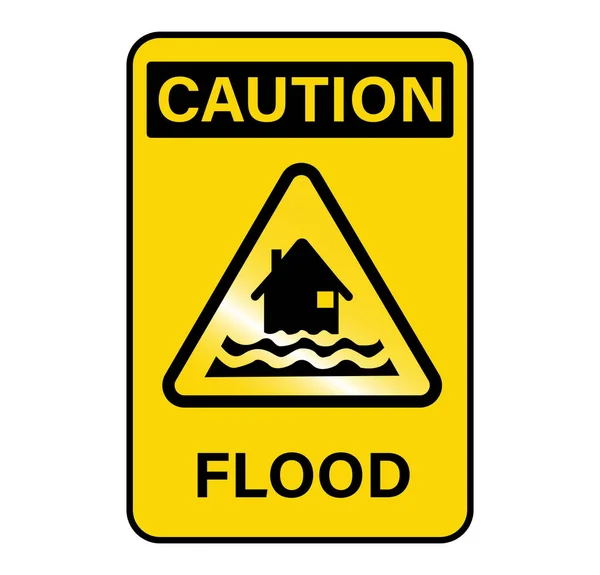 注意洪水安全ベクトル記号 — ストックベクタ