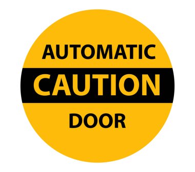 otomatik uyarı kapı vektör işareti