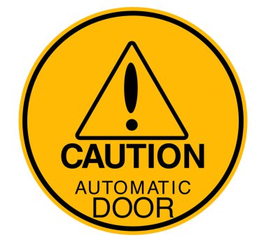 uyarı otomatik kapı vektör işareti