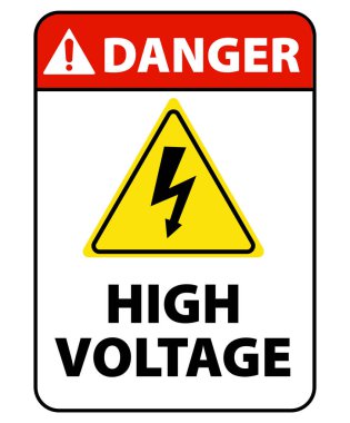 Tehlike yüksek voltaj uyarı işareti