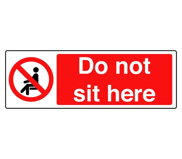 Sit Here Vector Sign — Stock Vector