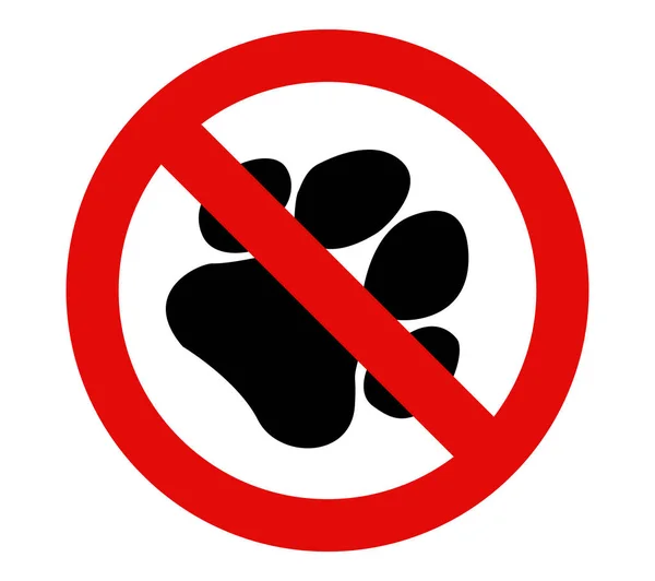 Ingen Hund Stopp Förbud Tecken — Stock vektor