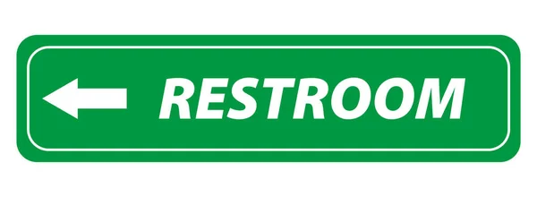 Rest Room Green Vector Sign — Stock Vector