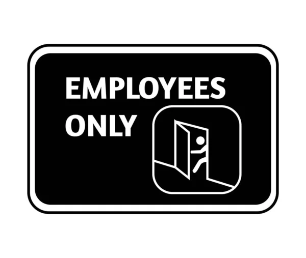 Employees Only Office Sign Notice Vector Illustration — Stock Vector