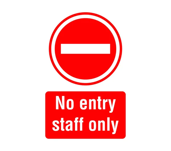 Staff Only Employees Only Outdoors Entry Warning Vector Notice Sign — Stock Vector