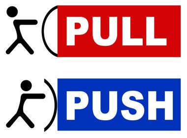 Çek kapıyı kapat işaret uyarı vektörünü aç