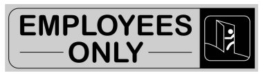 employees only office door sign black vector illustration  clipart
