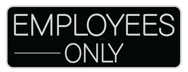 Employees Only Office Door Sign Black Vector Illustration — Stock Vector