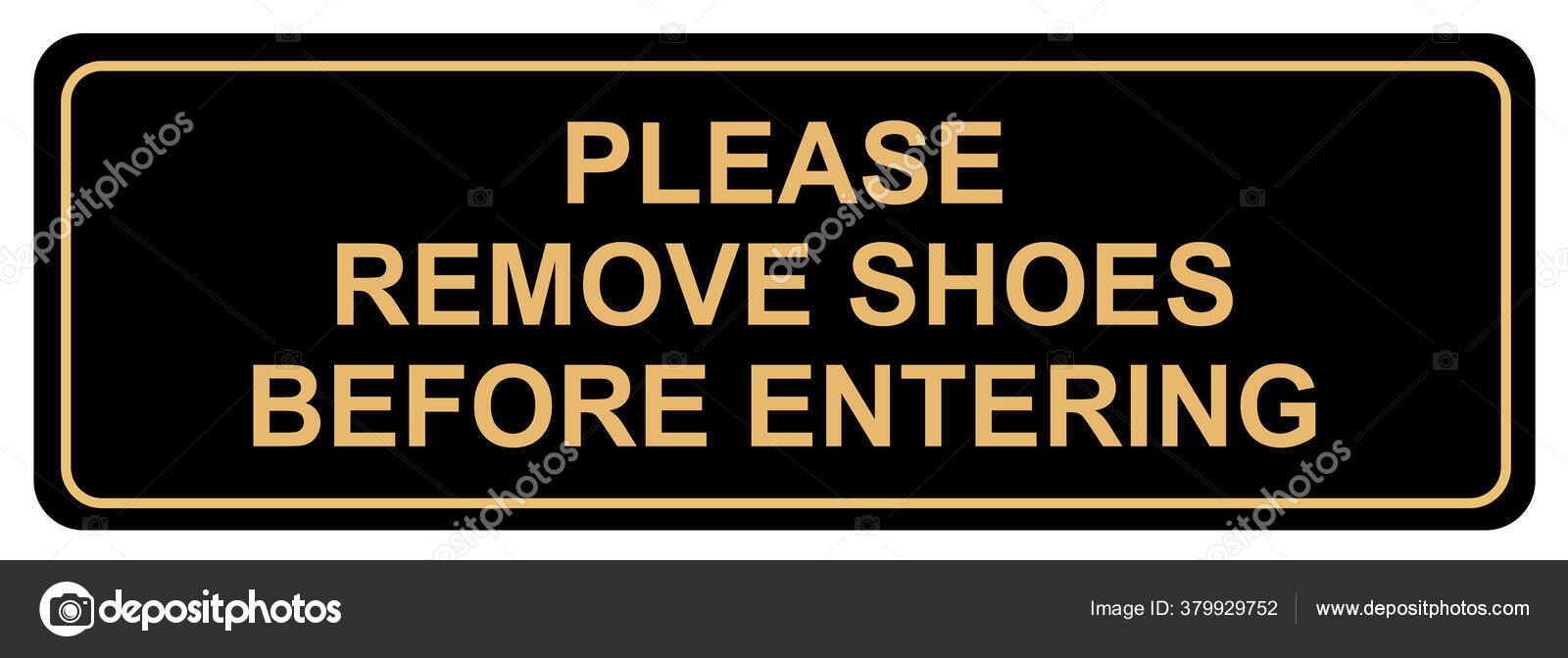 입장하기 신발을 주시기 바랍니다 Stock Vector by 379929752