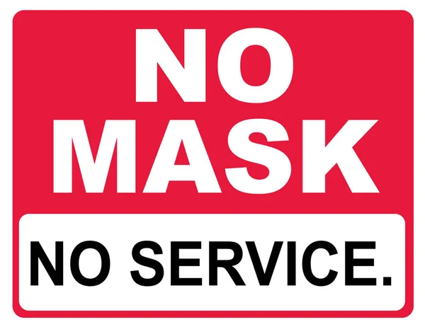 Žádná Maska Žádná Služba Nosit Masku Před Zadáním Znamení Dveří — Stockový vektor