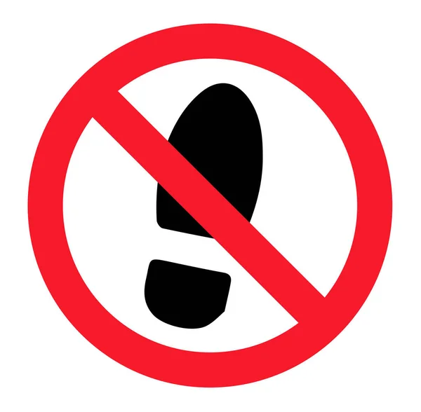 Keine Schuhe Ohne Hausschuhe Erlaubt Schuhe Vor Dem Betreten Entfernen — Stockvektor