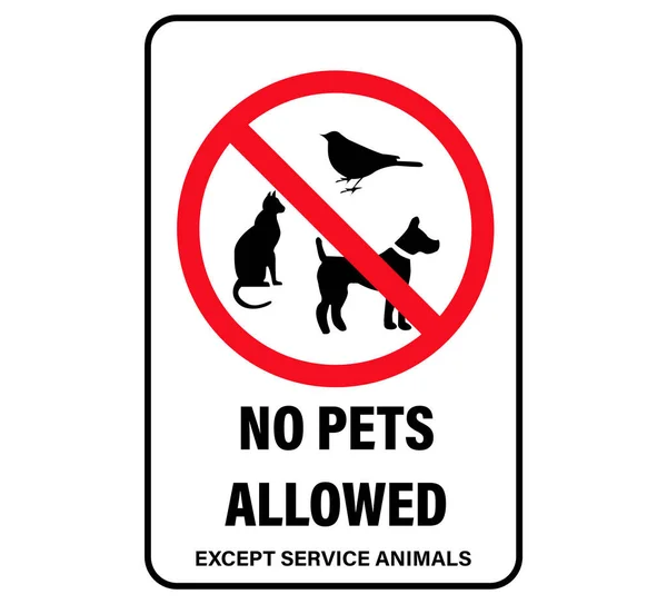 Pets Allowed Vector Sign — Stock Vector