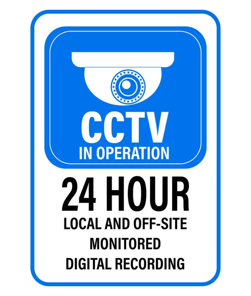 Cctv Funcionamiento Signo Horas — Vector de stock