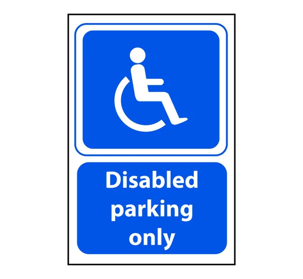 Disabled Parking Only Vector Sign — Stock Vector