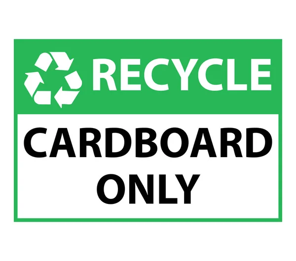 Recycle Karton Alleen Vectorteken — Stockvector