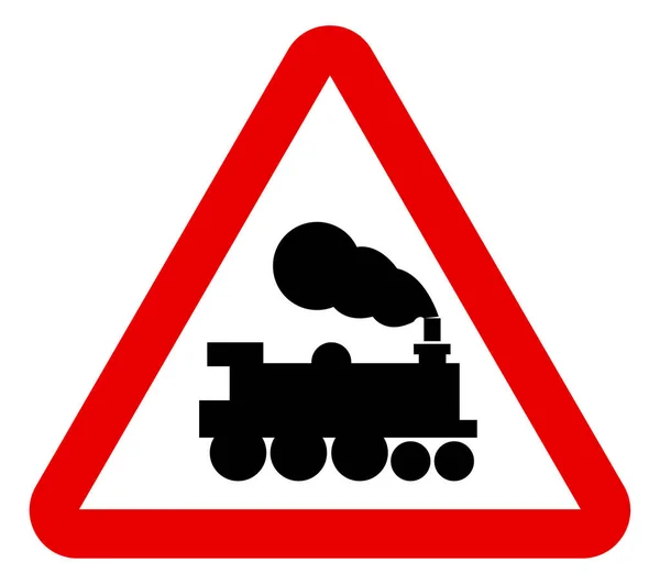 Warnschild Bahnübergang — Stockvektor