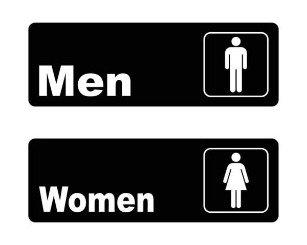Männer Frauen Toilettentür Zeichen — Stockvektor