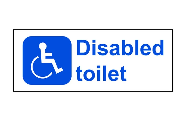 Disabled Toilet Vector Illustartion Sign — Stock Vector