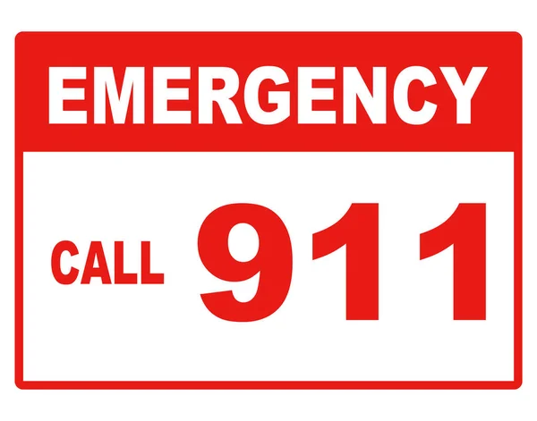 Appel Urgence 911 Signe Police — Image vectorielle