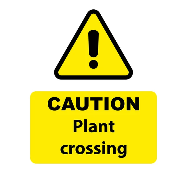 警告植物交叉警告标志 — 图库矢量图片
