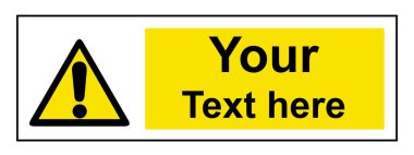 customize empty caution warning Your text here sign clipart