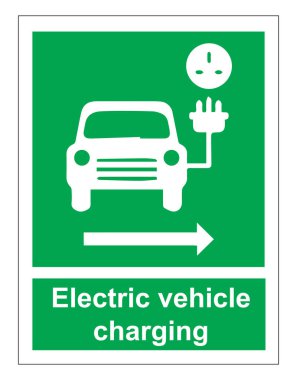 Elektrikli araç nokta vektör işareti