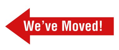 WE ARE MOVED business location change moving sign notice clipart