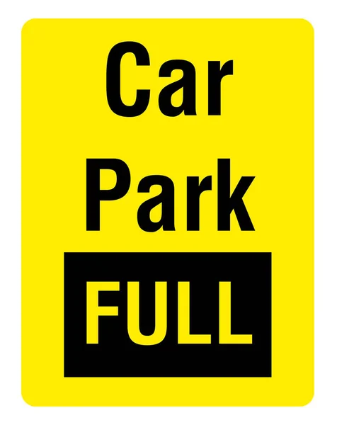 Auto Park Vollwarnschild — Stockvektor