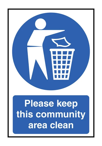 社区清洁标志箱 — 图库矢量图片