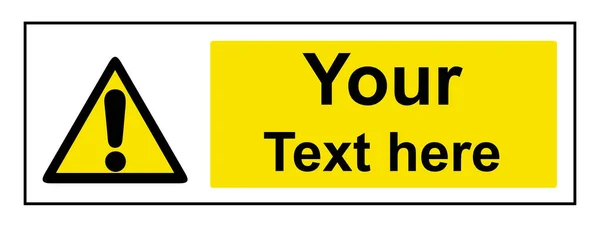 Leere Warnung Anpassen Ihr Text Hier Zeichen — Stockvektor