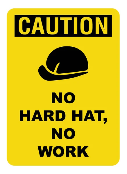 Οχι Hard Hat Ασφάλεια Πρώτο Σημάδι — Διανυσματικό Αρχείο