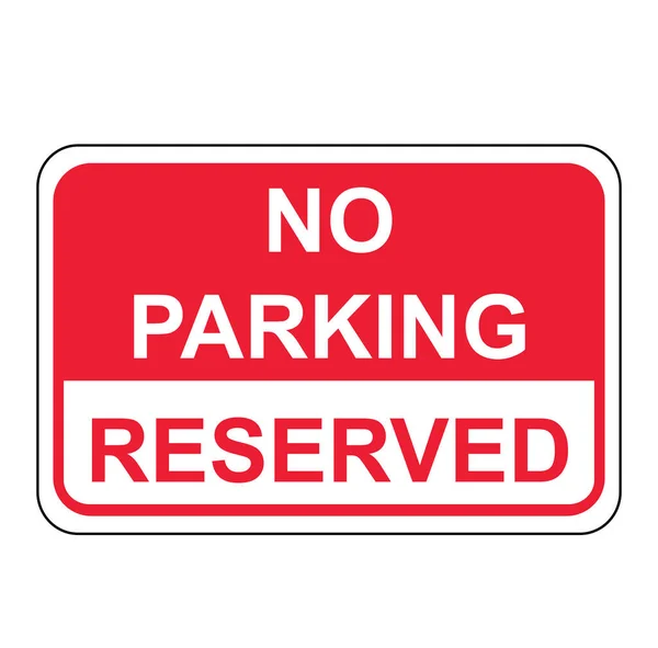 Parking Reserved Vector Sign — Stock Vector