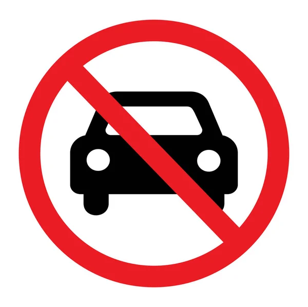 Немає Знака Попередження Про Паркування Дорозі — стоковий вектор