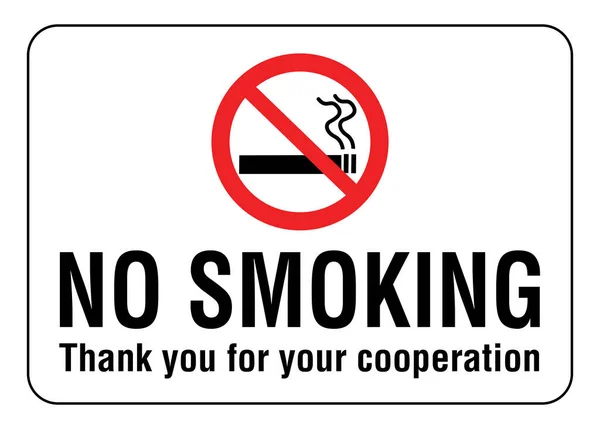 Smoking Warning Vector Sign — Stock Vector