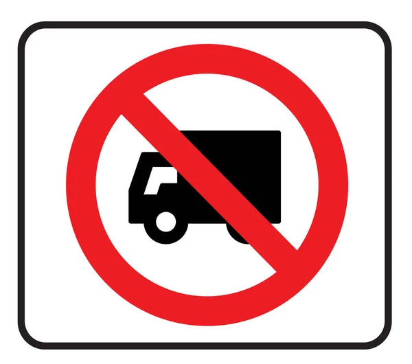 Aucun Camion Autorisé Signe Avertissement — Image vectorielle
