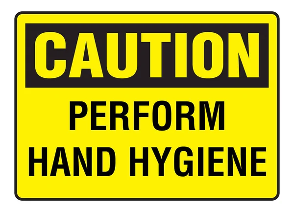 Realizar Higiene Mano Signo Higiene Personal — Vector de stock