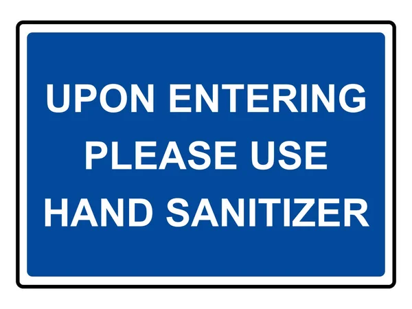 Uso Desinfectante Higiene Personal Vector Aviso Signo — Archivo Imágenes Vectoriales