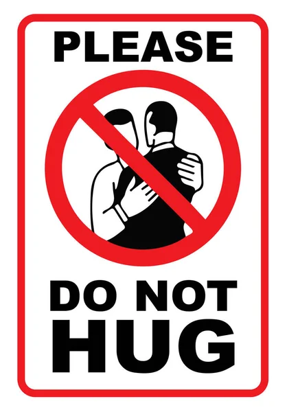 Don Hug Hug Personal Hygiene Warning Sign Лицензионные Стоковые Иллюстрации