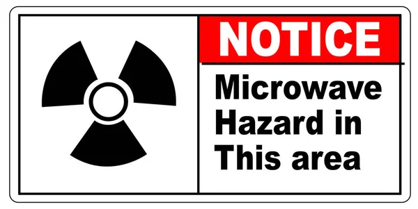Micmicrowave Hazard Area Sign Лицензионные Стоковые Векторы