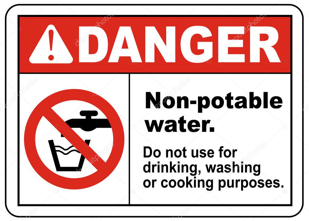 Non-Potable Water Do Not Use Sign