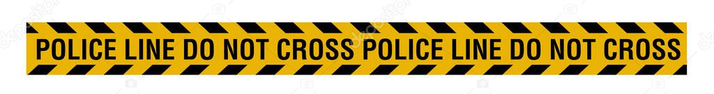 POLICE LINE do not cross warning crime scene vector sign